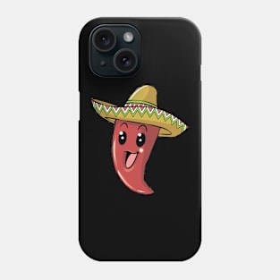 Mexican Pepper With Sombrero Hat Chilli Hot Spicy Phone Case