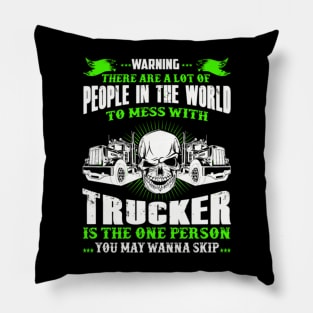 Warning there are a lot of people in the world to mess with truck Pillow