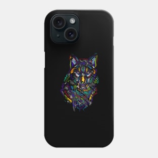 Wolf colorful illustration Phone Case