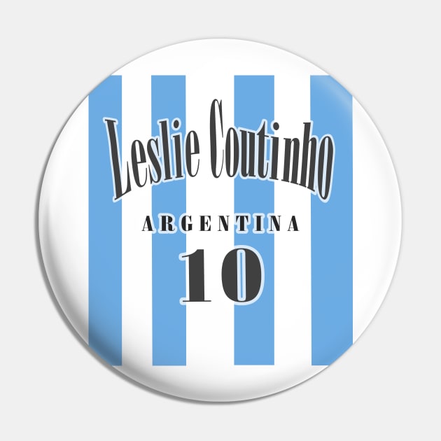 Leslie Coutinho Argentina football number 10 Pin by fantastic-designs