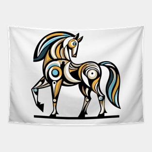 Horse illustration. Illustration of a horse in cubism style Tapestry