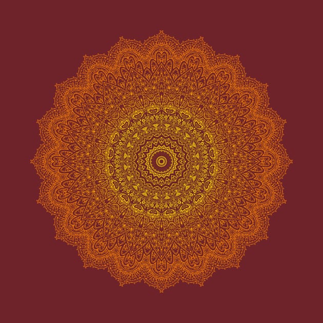 Yogi, Prana Mandala orange by Unelmoija