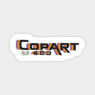 CopArt420 Black on White VHS design Magnet