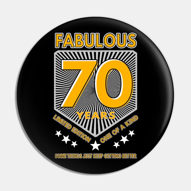 70 And Fabulous Pin by Moonsmile Products