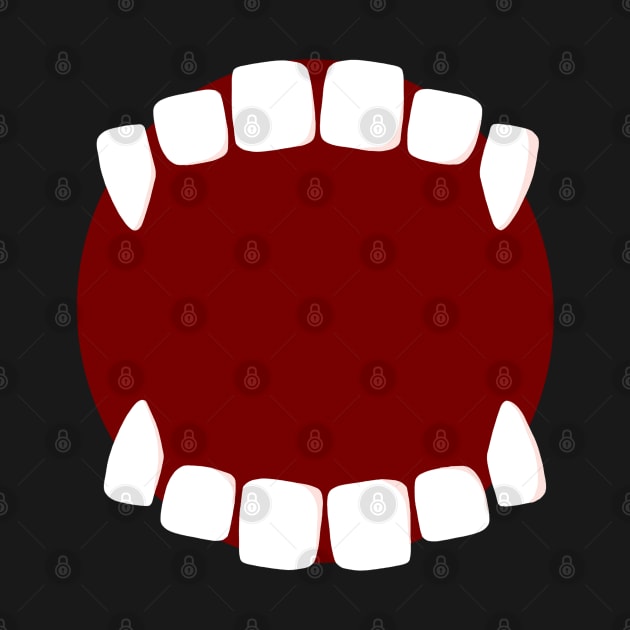 Dark Red Vampire Teeth by bloomingviolets