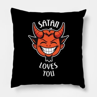 Merry satan loves you Pillow