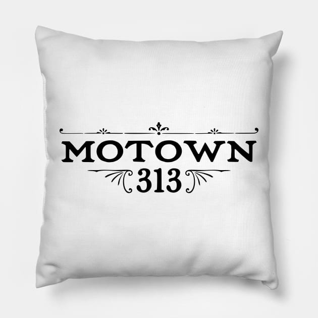 MoTown 313 Pillow by KickStart Molly