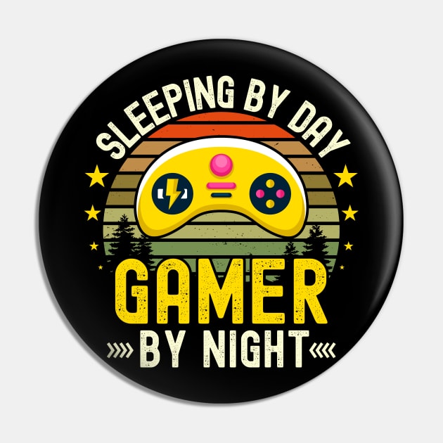 Sleeping Lover by Day Gamer By Night For Gamers Pin by ARTBYHM