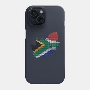 South Africa Flag Map Traditional BeadWork Effect Phone Case