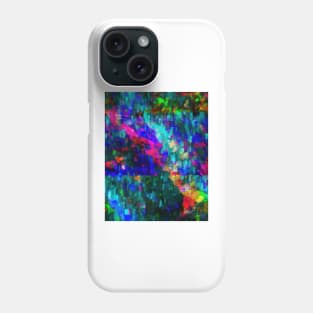 Abstract colorful glitched world Phone Case