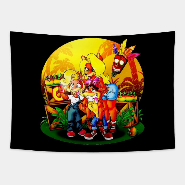 Retro Rumble Tapestry by RianSanto