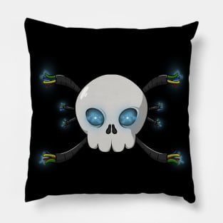 Electricians crew Jolly Roger pirate flag (no caption) Pillow