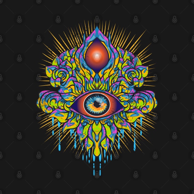 Psychedelic 3rd Eye Trippy Art by E