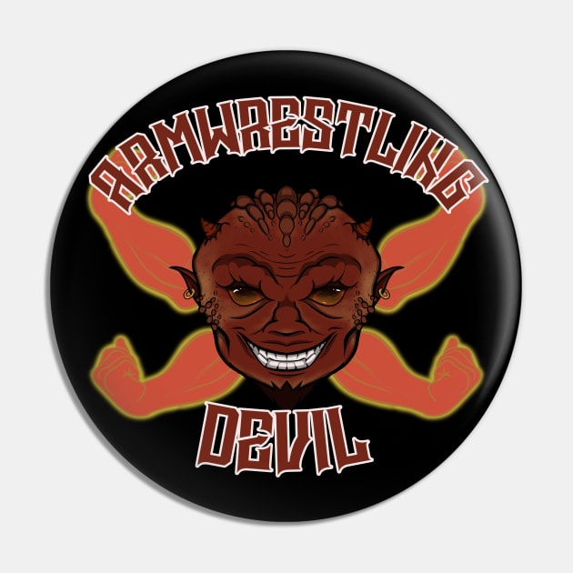 Armwerestling Devil Pin by RampArt