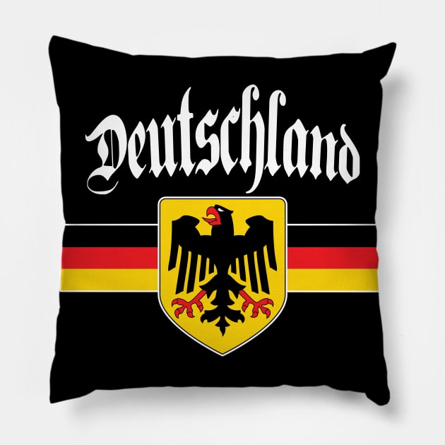 Deutschland - German Flag Coat of Arms Eagle Pillow by andzoo