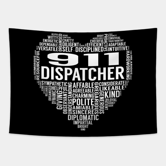 911 Dispatcher Heart Tapestry by LotusTee