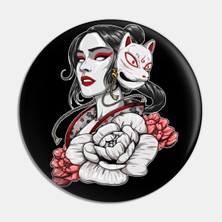 Geisha Mask Pin