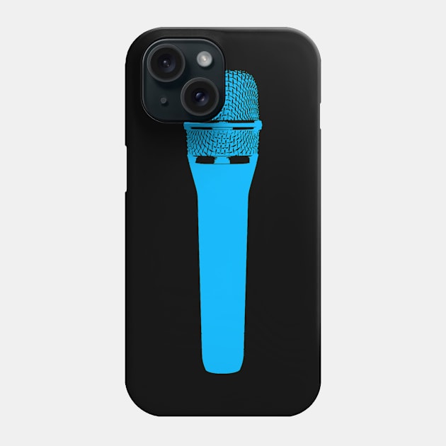 Cyan Mic Phone Case by Vin Zzep