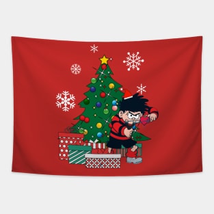 Dennis The Menace Around The Christmas Tree Tapestry