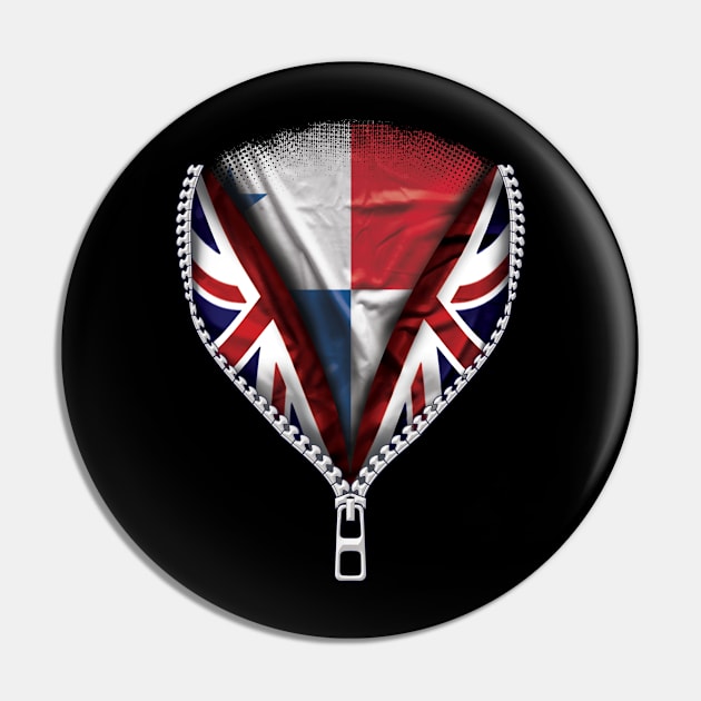 Panamanian Flag  Panama Flag zipped British Flag - Gift for Panamanian From Panama Pin by Country Flags