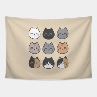 Cat Faces Tapestry