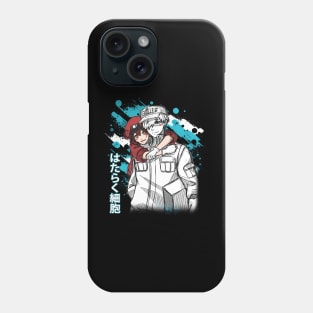 Retro White & Red Blood Cell Comedy Japanese Anime Phone Case