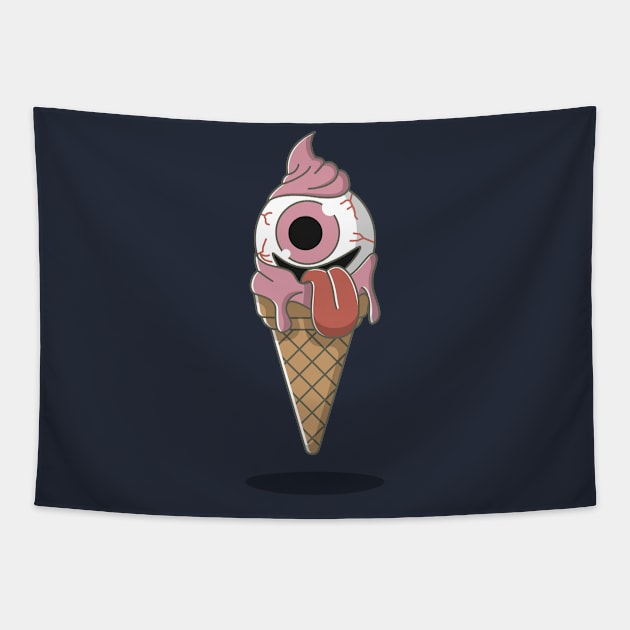 spooky ice cream Tapestry by fflat hds