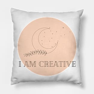 Affirmation Collection - I Am Creative (Orange) Pillow