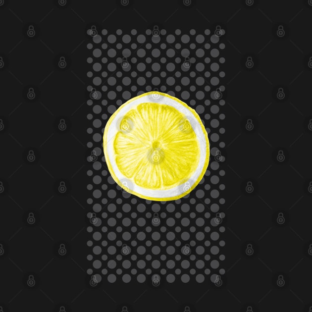 lemons yellow slice with dots by VeraAlmeida