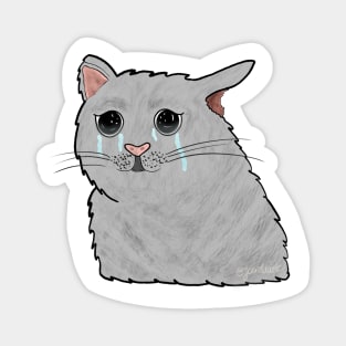 Crying Cat Magnet