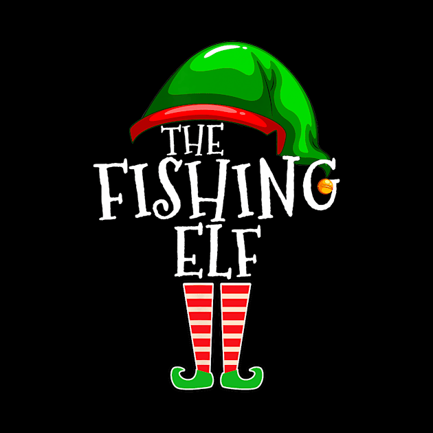 Fishing Elf Family Matching Group Christmas Dad Pops by kasperek