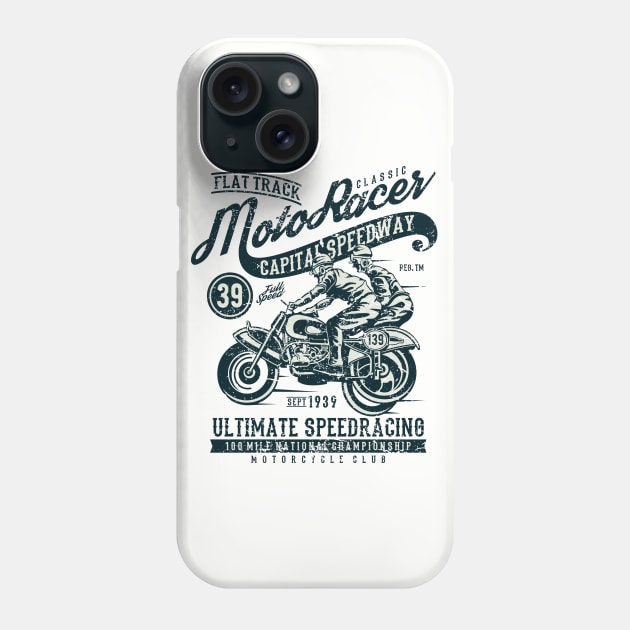 Flat Track Moto Racer Ultimate Speedracing Phone Case by JakeRhodes