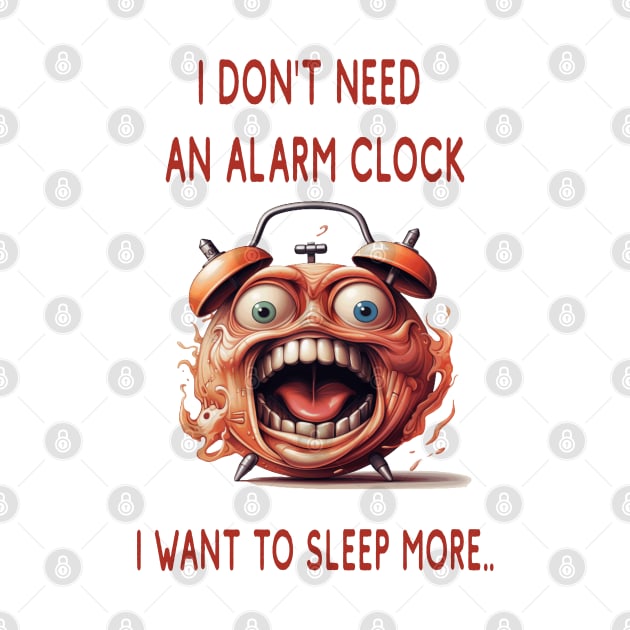 I DON'T NEED AN ALARM CLOCK, I WANT TO SLEEP MORE.. by ArtfulDesign