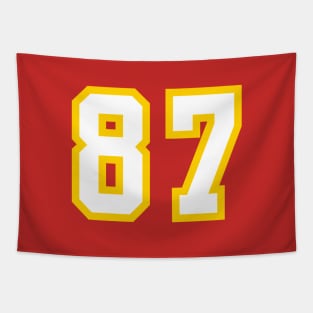 Travis Kelce Number Kansas City Chiefs Tapestry