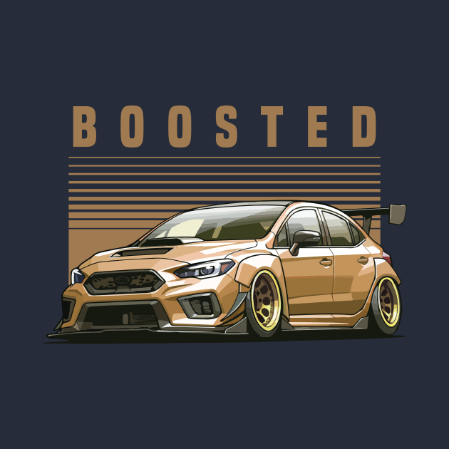 Subaru Impreza WRX STI Car Art - Modified Boosted Sports Car by JDM-Rey