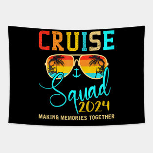 Squad Crew Cruise 2024 Summer Vacation Matching Family Tapestry