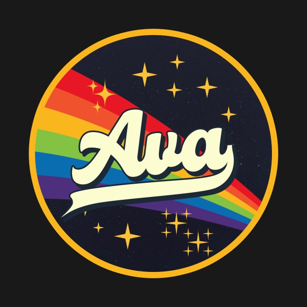 Ava // Rainbow In Space Vintage Style by LMW Art