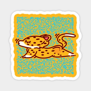 Cute Leopard Animal Yoga #6 Doodle Edition Magnet