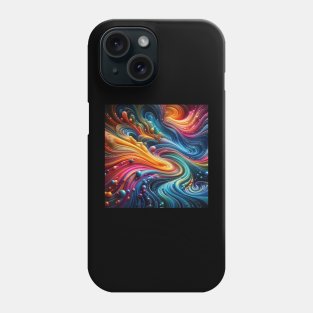 Flowing liquid creates vibrant wave pattern design Phone Case