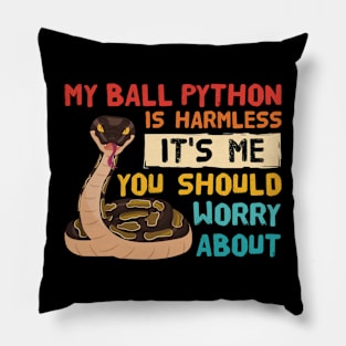 My Ball Python Is Harmless It's Me You Should Worry About Pillow