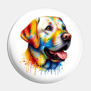 Colorful Canine Chaos: Labrador Retriever Pin