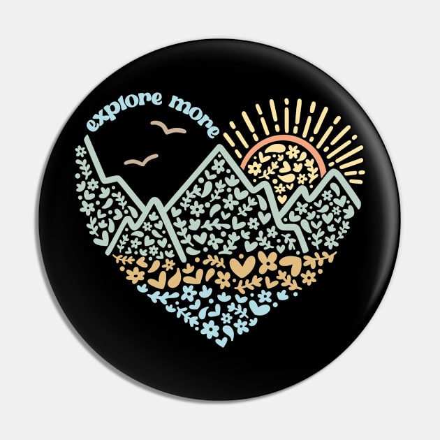 Explore More Adventure Hiking Pin by uncommontee