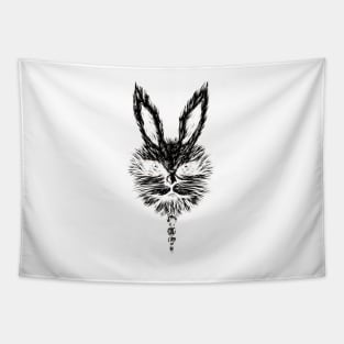 Black Bunny Rabbit Tapestry