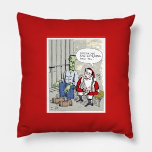 Santa in Jail Pillow