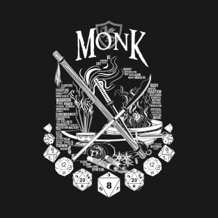 RPG Class Series: Monk - White Version T-Shirt