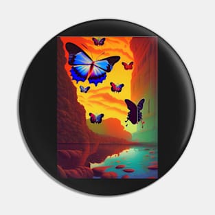 SURREAL BUTTERFLY PAINTING Pin