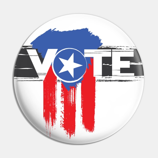 VOTE, Latino, Puerto Rico Pin by damienmayfield.com