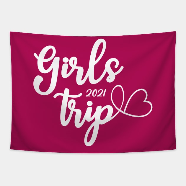 Cute Girls Trip 2021 Tapestry by Lulaggio