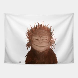 Bongo the monkey with transparent background Tapestry