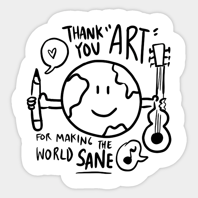 Thank You Art! - Inspirational Quote - Sticker